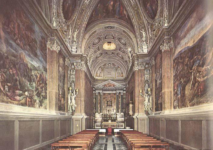Michelangelo Buonarroti View of the Chapel France oil painting art